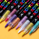 72 Pennarelli Acrilici in 72 Colori – Perfetti per Dipingere Creativamente su Diverse Superfici