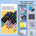 72 Pennarelli Acrilici in 72 Colori – Perfetti per Dipingere Creativamente su Diverse Superfici