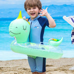 Anello Gonfiabile per Bambini – Anello a Forma di Dino per Divertimento Estivo e Attività in Piscina